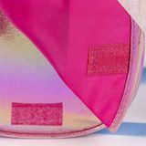LOL-tas – klapsluiting en klittenbandsluiting – 14 x 14 x 5 cm – schoudertas in schooltasstijl voor kinderen, met verstelbare riem, glanzende details, origineel product, ontworpen in Spanje, roze, één