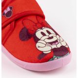 Slippers Voor in Huis Minnie Mouse Velcro Rood Schoenmaat 28-29