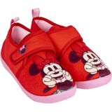 Slippers Voor in Huis Minnie Mouse Velcro Rood Schoenmaat 28-29