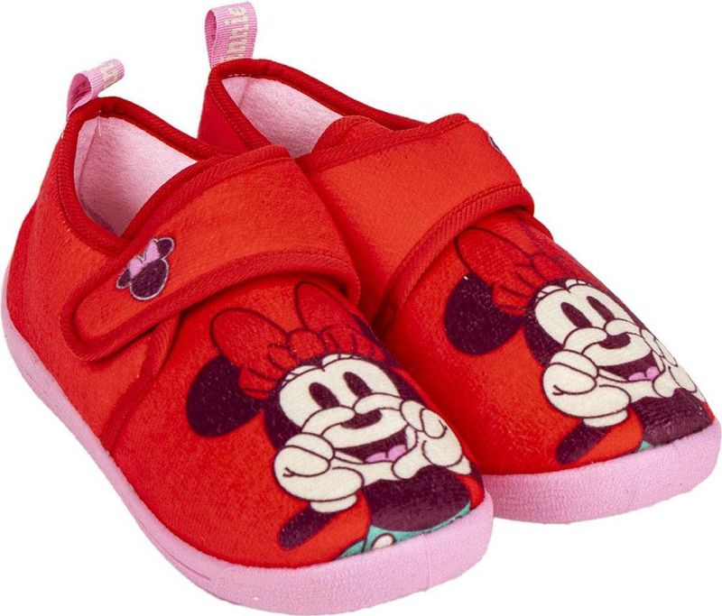 Disney - Minnie Mouse - Pantoffels - Roze - Klittenbandsluiting