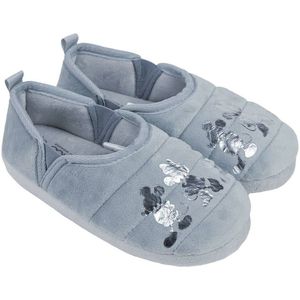 Minnie en Mickey Mouse pantoffels - grijs - maat 32-33 - zonder sluiting - kinderschoenen type Francesita van polyester - origineel product, ontworpen in Spanje, Grijs, 32/33 EU