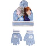 Disney Frozen winterset 2-delig - muts/handschoenen - blauw - voor kinderen