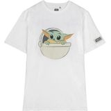 T-Shirt met Korte Mouwen voor kinderen The Mandalorian Wit