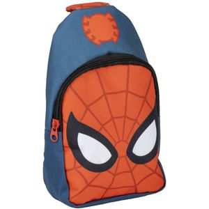 Spiderman schoudertas - blauw en rood - 13 x 23 x 7 cm - Gemaakt van polyester - Schouderriem voor kinderen met verstelbare handgrepen - Hoofdvak - Origineel ontworpen product, Meerkleurig, Casual
