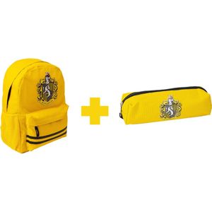 Harry Potter Rugzak + Etui Hufflepuff - Hoogte 41cm