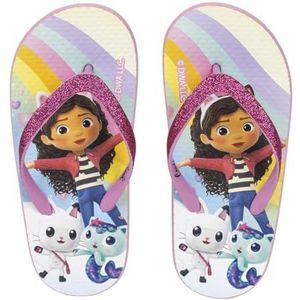 Gabby's Dollhouse kinderteenslippers, meerkleurig, maat 24/25, hoogwaardige zool, 100% EVA, teenslippers voor jongens en meisjes, origineel product, ontworpen in Spanje, Meerkleurig, 24/25 EU