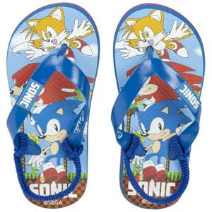 Sonic kinderflip-flops, meerkleurig, maat 32/33, van 100% EVA, teenslippers met motief: Sonic, Tails and Knuckles, origineel product, ontworpen in Spanje, Meerkleurig, 32/33 EU