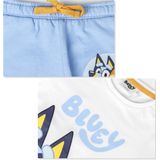 Bluey - T-shirt en Shorts - Blauw en Wit - 100% Katoen - Maat 2 Jaar