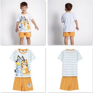CERDÁ LIFE'S LITTLE MOMENTS Uniseks Bluey Pyjama Shorts Pyjama Set, Blauw en Bruin, 5 jaar