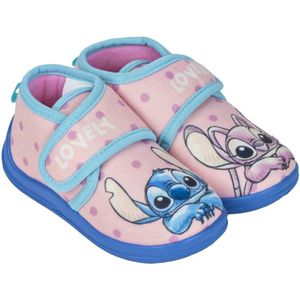 Disney - Stitch en Angel Pantoffels - Blauw - Roze - Katoen