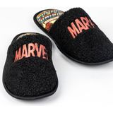 Marvel - Sloffen - Zwart - Zacht Materiaal - Superhelden Print