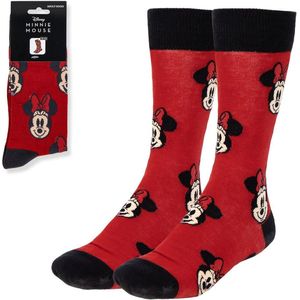 CERDÁ - Sokken - Rood - Minnie-design - Comfortabel en Zacht - Maat 36-43