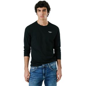Pepe Jeans - ORIGINAL BASIC 2 LONG - Herenoverhemd - Zwart - Katoen