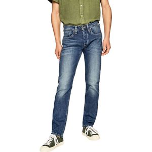 Pepe Jeans Heren Jeans Broeken Cash regular/straight Fit Blauw Volwassenen