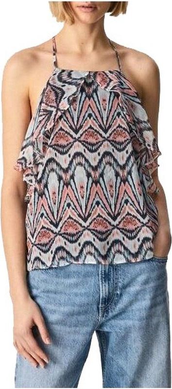 Pepe Jeans - Jordan - Damesblouse - Slanke Pasvorm - Lange Mouwen