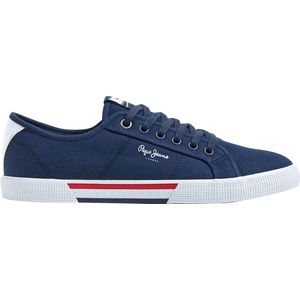 Sneakers in stof Brady PEPE JEANS. Katoen materiaal. Maten 43. Blauw kleur