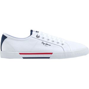 Pepe Jeans Brady Men Basic Sneakers voor heren, 800, wit, 43 EU