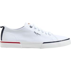 Pepe Jeans Kenton Smart M Sneakers voor heren, wit, 45 EU