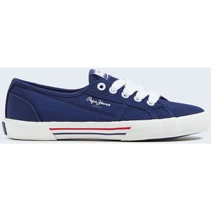 Pepe Jeans Brady Basic W Sneakers voor dames, Blue Navy, 37 EU