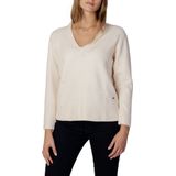 Pepe Jeans - Gebreide Truien - Wit - V-hals - Lange Mouwen