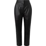 Pepe Jeans - Fiama - Damesbroek - Zwart - Gecoat Effect - Hoge Taille