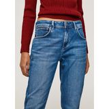 Pepe Jeans - Hoog Getailleerde Straight-Leg Jeans - Blauw - Denim
