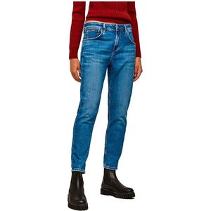 Pepe Jeans - Hoog Getailleerde Straight-Leg Jeans - Blauw - Denim
