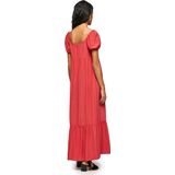 Maxi Jurk - Zwart - Viscose - Flowy Rok - Korte Mouwen
