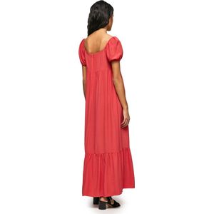 Maxi Jurk - Zwart - Viscose - Flowy Rok - Korte Mouwen