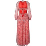 Pepe Jeans - PL953239 Berenice - Jurk - Rood - Lange Mouwen - Gerecycled Polyester - Duurzaam
