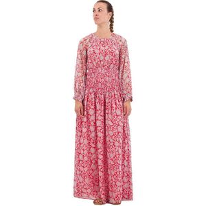 Pepe Jeans - PL953239 Berenice - Jurk - Rood - Lange Mouwen - Gerecycled Polyester - Duurzaam