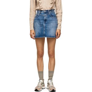 Spijkerrok - Effen - Denim - Gewassen Effect - Normale Pasvorm