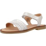 Pablosky - Mary 437758 - Sandalen - Beige - Natuurlijk Leer - Klittenbandsluiting