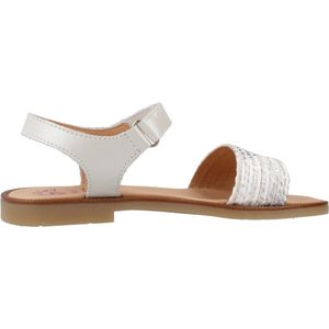 Pablosky - Mary 437758 - Sandalen - Beige - Natuurlijk Leer - Klittenbandsluiting