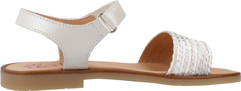 Pablosky - Mary 437758 - Sandalen - Beige - Natuurlijk Leer - Klittenbandsluiting