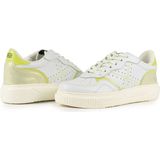 Sneakers - Color-Blocking - Glad Leer - Platte Hak