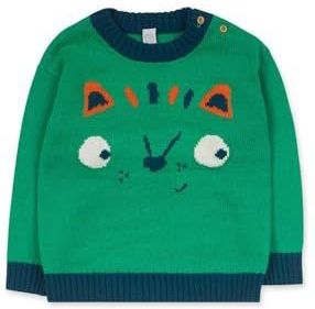 Tuc Tuc - Trecking Time - Gebreide Trui - Groen - Beren- en Knoopprint