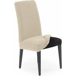 SOFASKINS® Eetkamerstoelhoezen, set van 2, super elastisch, exclusief design, ademend en duurzaam, voor stoel met rugleuning, eenvoudig aan te brengen, maat 40-60 cm, beige