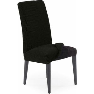 SOFASKINS® Eetkamerstoelhoezen, set van 2, super elastisch, exclusief design, ademend en duurzaam, voor stoel met rugleuning, eenvoudig aan te brengen, maat 40-60 cm, zwart