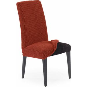SOFASKINS® Eetkamerstoelhoezen, set van 2, super elastisch, exclusief design, ademend en duurzaam, voor stoel met rugleuning, eenvoudig aan te brengen, maat 40-60 cm, oranje