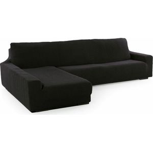 SOFASKINS® Super elastische chaise longue-overtrek, bankovertrek links, lange armleuning, ademend, comfortabel en duurzaam, compatibele afmetingen van de bank (210-340 cm), kleur zwart