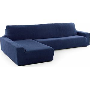 SOFASKINS® Super elastische chaise longue-overtrek, bankovertrek links, lange armleuning, ademend, comfortabel en duurzaam, compatibele afmetingen van de bank (210-340 cm), kleur marineblauw