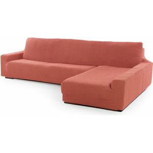 SOFASKINS® Super elastische chaise longue hoes, bankovertrek, rechte lange armleuning, ademend, comfortabel en duurzaam, compatibele afmetingen van de bank (210-340 cm), kleur koraal