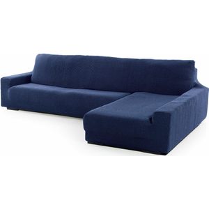 SOFASKINS® Super elastische chaise longue hoes, bankovertrek, rechte lange armleuning, ademend, comfortabel en duurzaam, compatibele afmetingen van de bank (210-340 cm), kleur marineblauw