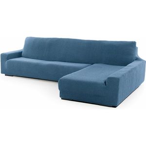 SOFASKINS® Super elastische chaise longue hoes, bankovertrek, rechte lange armleuning, ademend, comfortabel en duurzaam, compatibele afmetingen van de bank (210-340 cm), kleur hemelsblauw