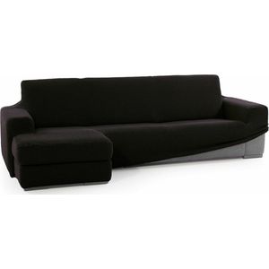 SOFASKINS® Super elastische chaise longue hoes, bankovertrek, korte linker armleuning, ademend, comfortabel en duurzaam, compatibele afmetingen van de bank (210-340 cm), kleur zwart