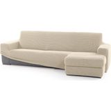 SOFASKINS® Super elastische chaise longue hoes, bankovertrek, korte rechter armleuning, ademend, comfortabel en duurzaam, compatibele afmetingen van de bank (210-340 cm), kleur beige