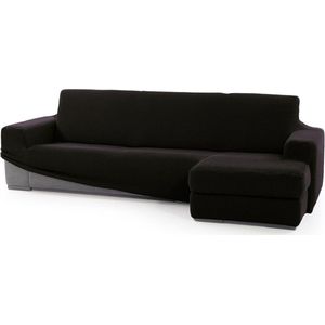 SOFASKINS® Super elastische chaise longue hoes, bankovertrek, korte rechter armleuning, ademend, comfortabel en duurzaam, compatibele afmetingen van de bank (210-340 cm), kleur zwart
