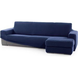 SOFASKINS® Super elastische chaise longue hoes, bankovertrek, korte rechter armleuning, ademend, comfortabel en duurzaam, compatibele afmetingen van de bank (210-340 cm), kleur marineblauw