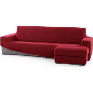 SOFASKINS® Super elastische chaise longue hoes, bankovertrek, korte rechter armleuning, ademend, comfortabel en duurzaam, compatibele afmetingen van de bank (210-340 cm), kleur rood